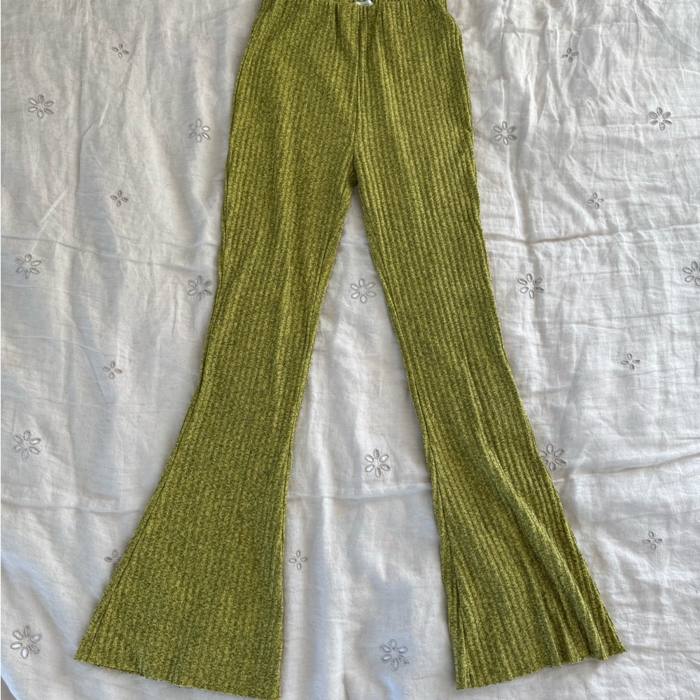 urban outfitters rosie ribbed flare pants